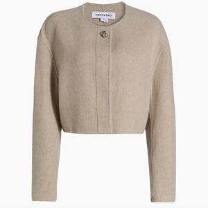 Veronica Beard Cream Blazer with Button Closure